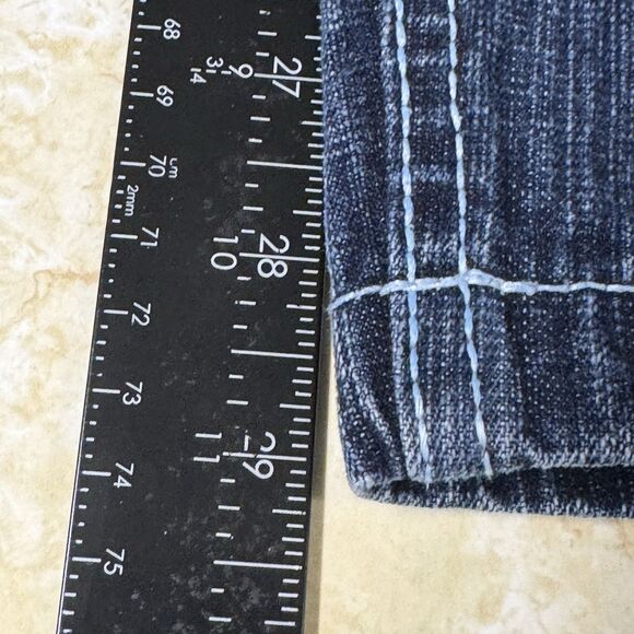 Southpole Jeans 38 (36") Blue Vintage Wide Leg Baggy Plaid Pockets Y2K Skater - Picture 14 of 15